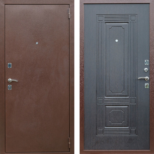 Дверь входная Graf Эконом А-22 Антик медь / МДФ 6 мм Венге