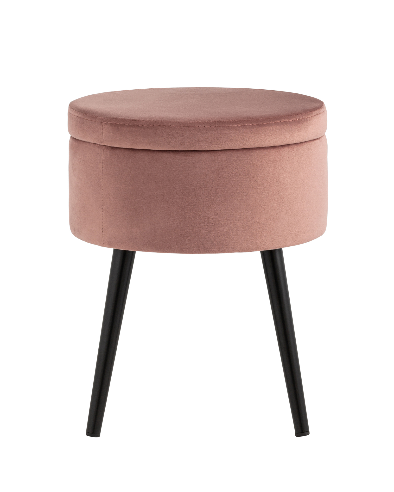 Пуф Клайс с ящиком велюр пыльно-розовый Stool Group