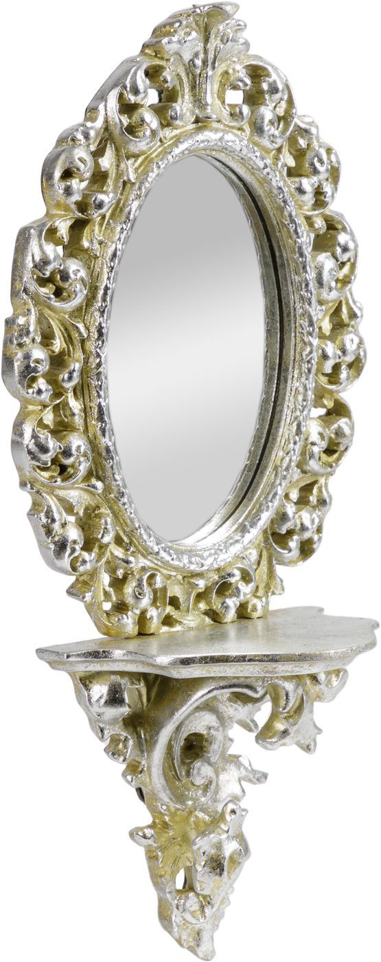 Зеркало настенное с полочкой Glasar 28-603