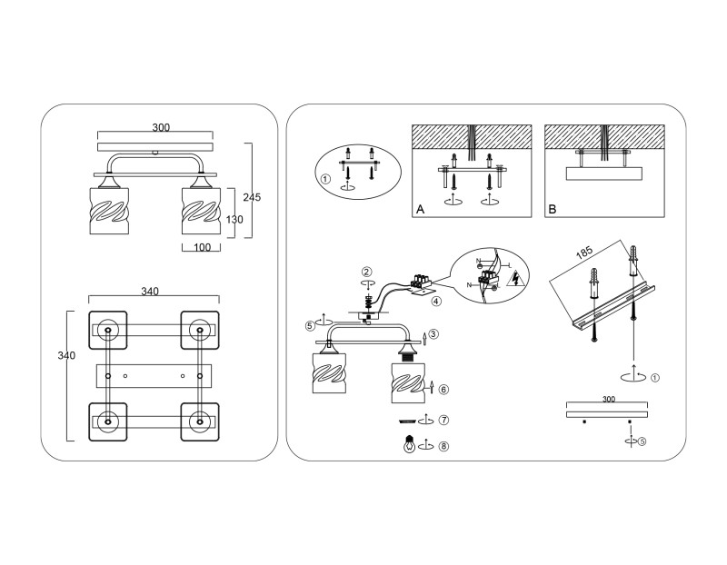 Накладной светильник Ambrella Light TR3033249