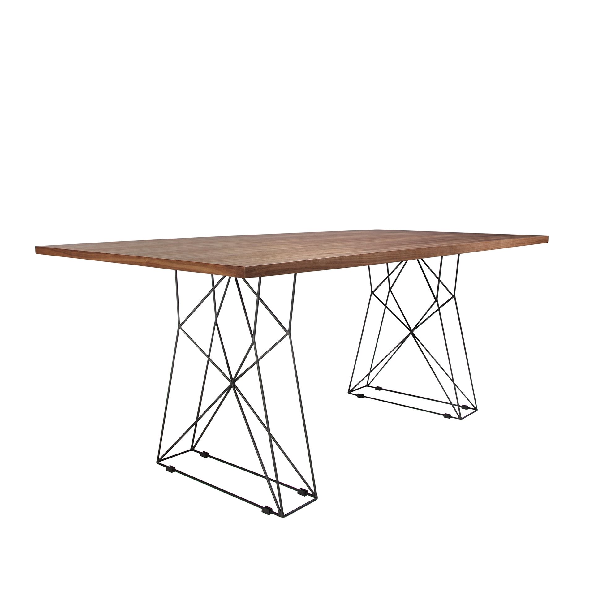 Прямоугольный обеденный стол MI2007T/1107 с ножками из черной стали Angel Cerda