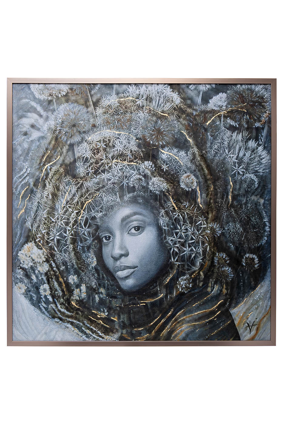 Холст Нежность в багете латунь Garda Decor 89VOR-AQUARELLE40