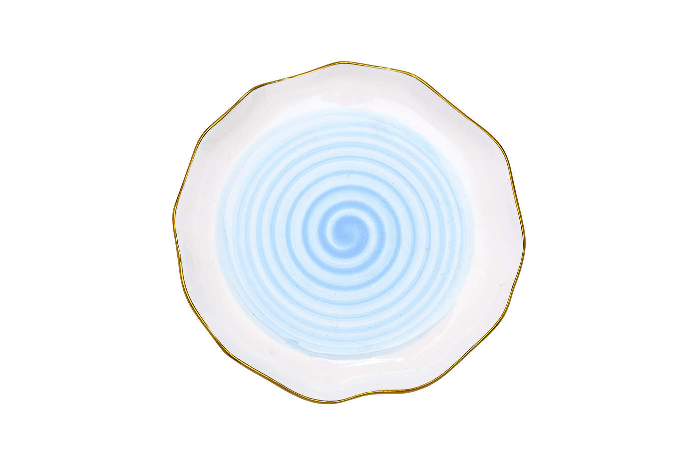 Тарелка "Mistero" голубая 20 см Garda Decor 26FC-TAR-MISTERO-20GOL