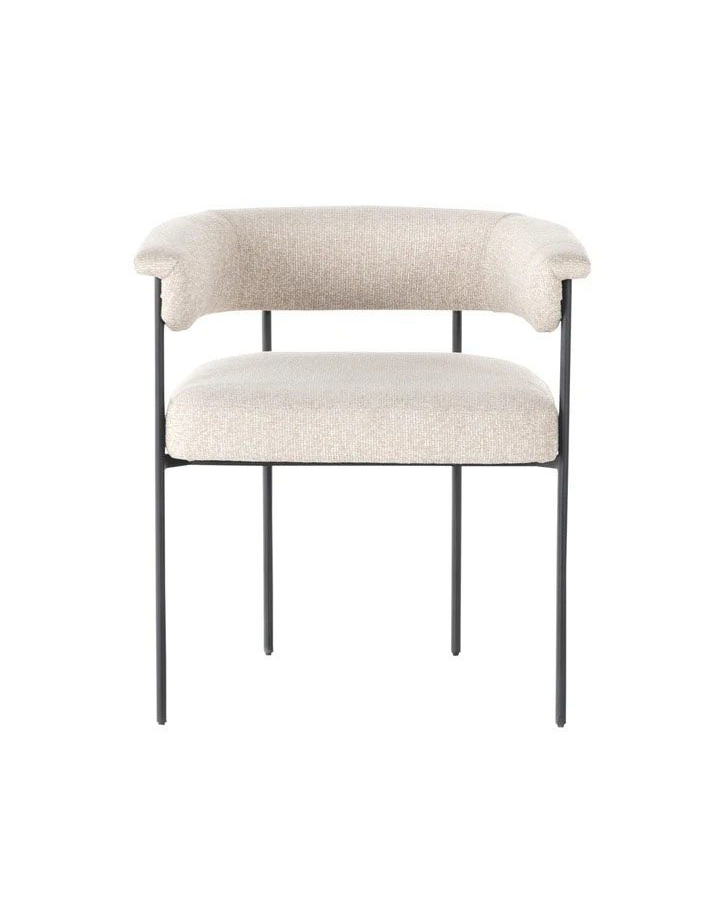 Бежевый мягкий стул Эбби Louvre Home LHFDC160523IMT