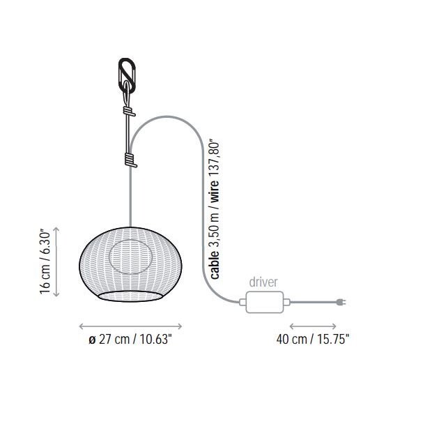 Уличный светильник Bover Garota Hang