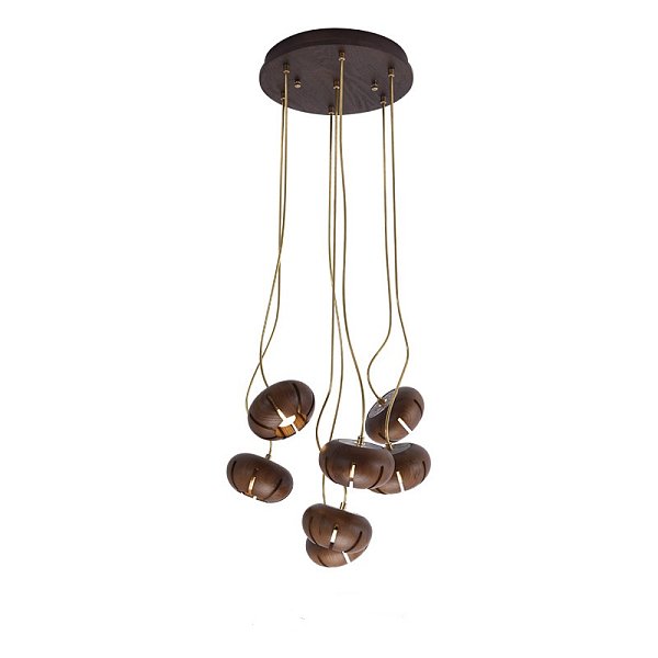 Дизайнерская люстра CAPSULES D30 Dark wood by ImperiumLoft