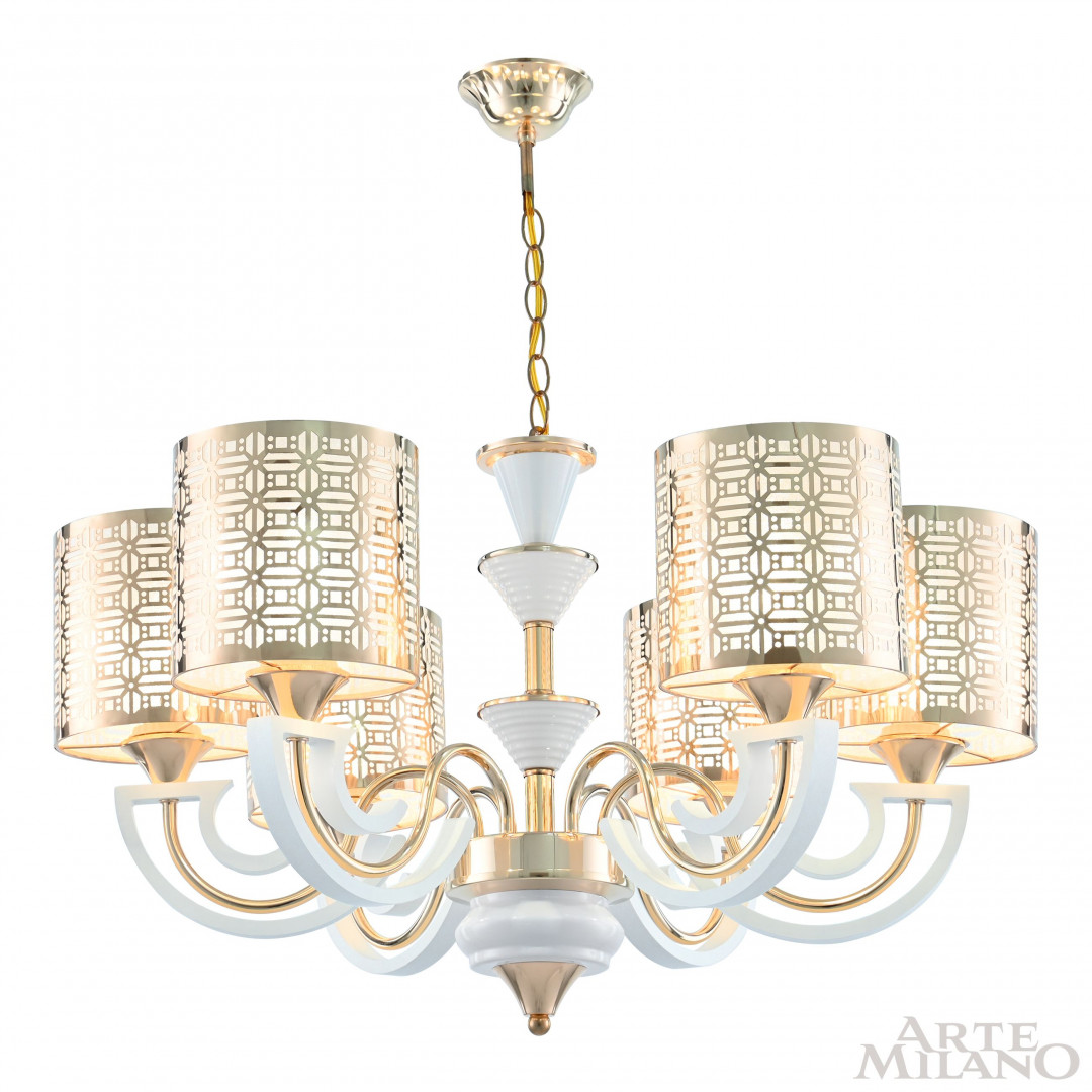 Люстра подвесная с плафонами 308857/6 Wh/Gd Arte Milano