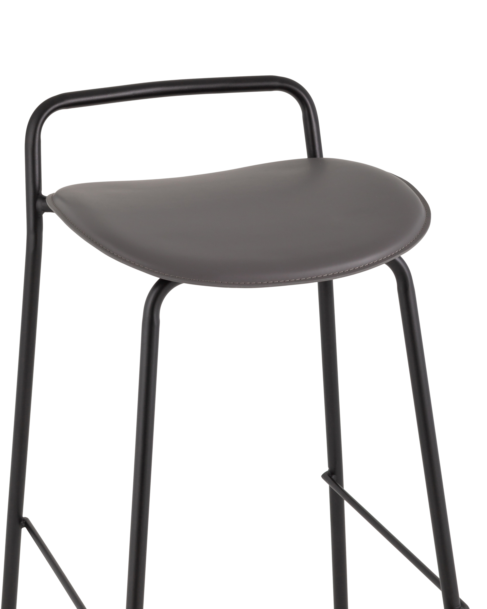 Стул барный Mantis экокожа темно-серый Stool Group
