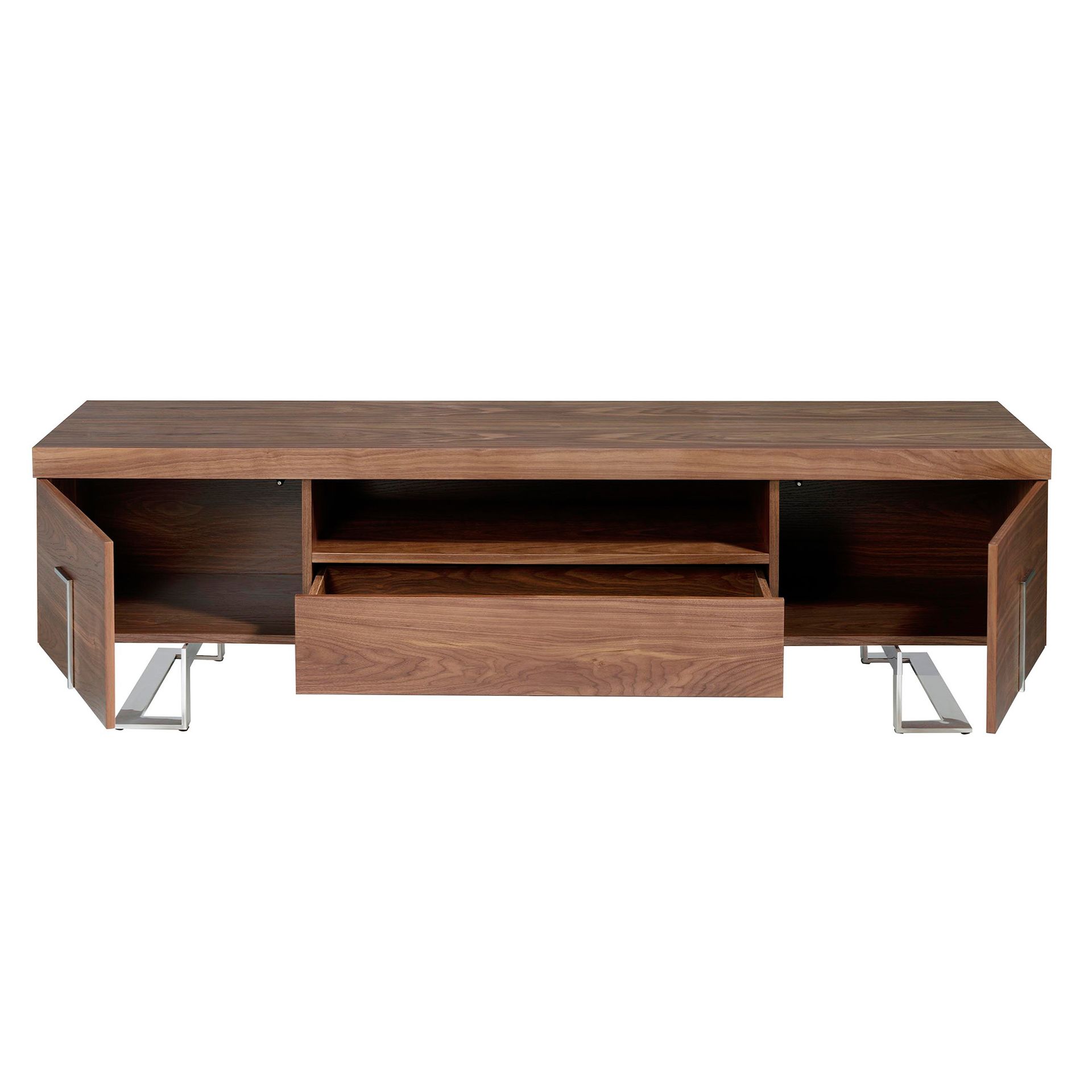 Тумба под ТВ MF2103TV /3222 из ореха и хромированной стали Angel Cerda