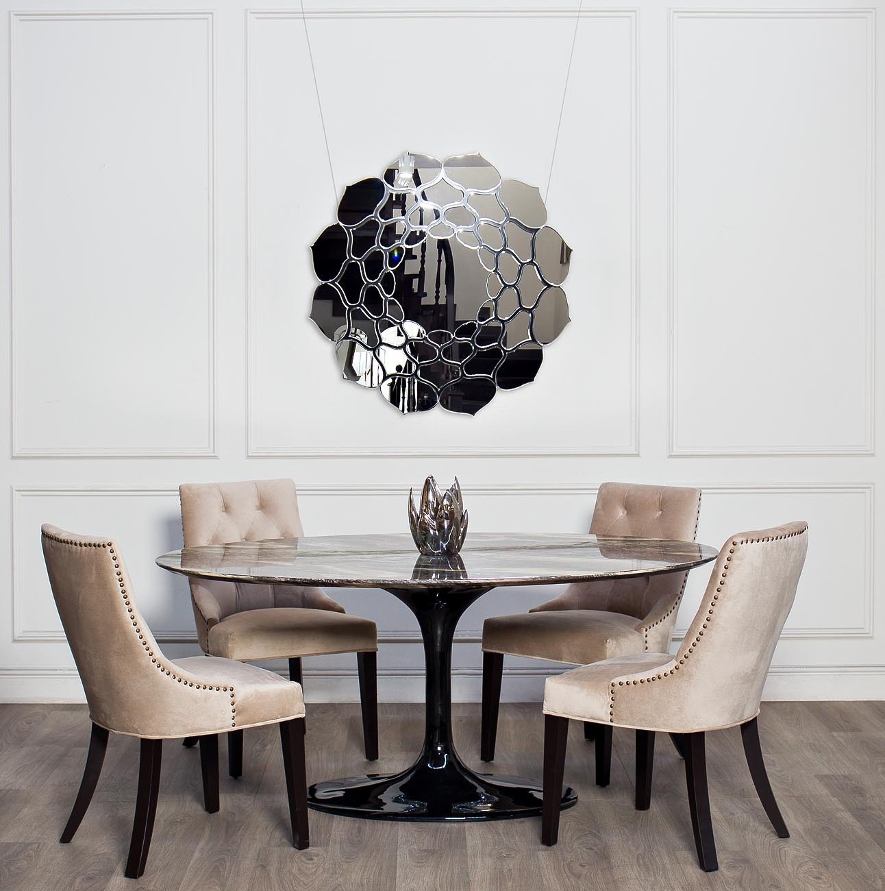 Стол обеденный овальный черный Garda Decor 33FS-DT3056-BL