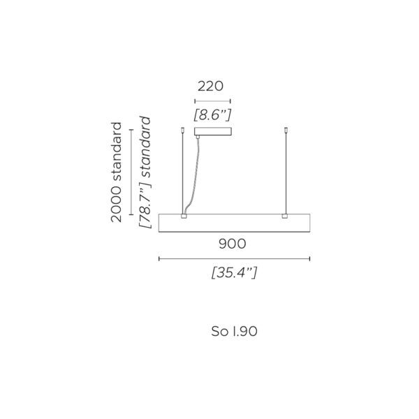 Подвесной светильник Contardi Stick Small golden nickel ACAM.004520