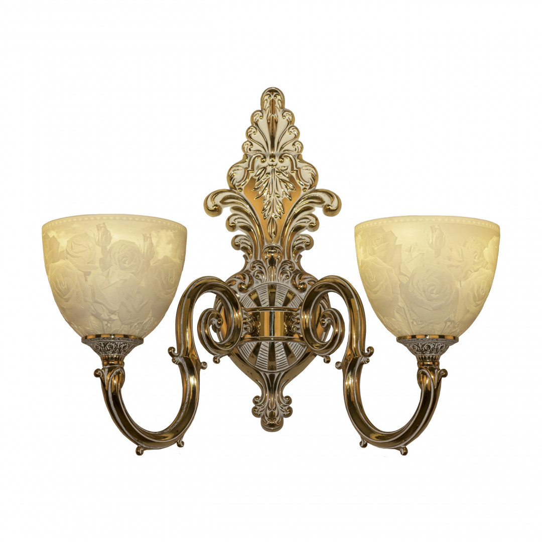 Бра бронзовые с хрусталём 7203B15/2/210 GW P1 U Rose