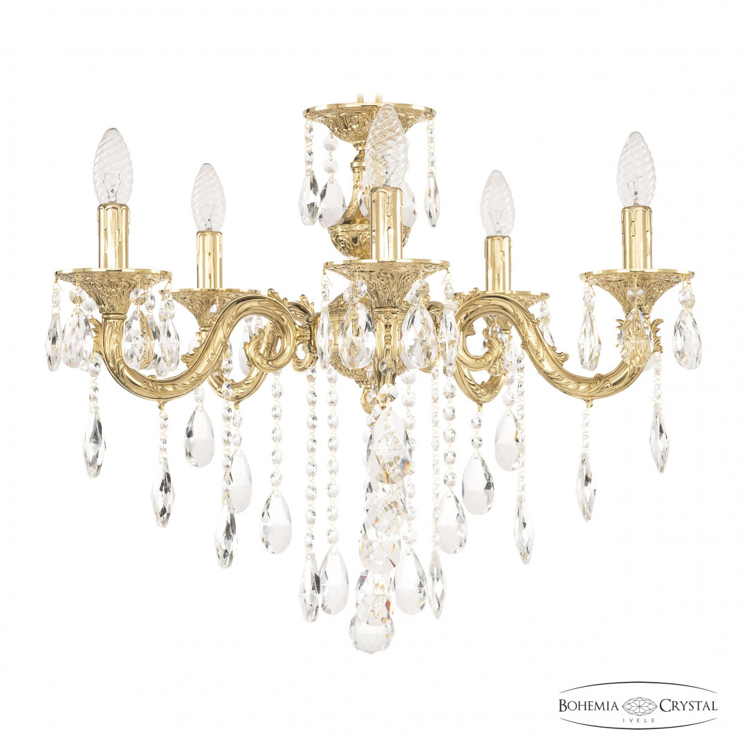 Люстра бронзовая с хрусталём 71201/5/175 B G