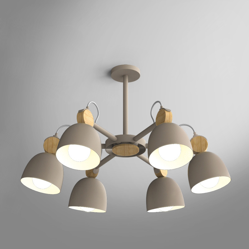 Потолочная люстр на штанге ROLLA 6 beige by ImperiumLoft