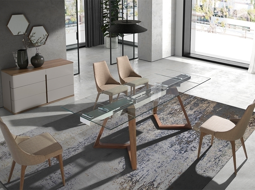 Комод  7168/MC2320DR из серого лака и орехового дерева Angel Cerda