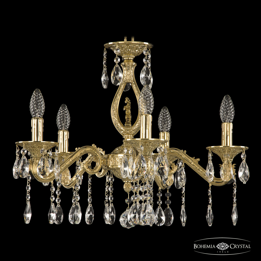 Люстра бронзовая с хрусталём 71402/5/175 A G FH1S