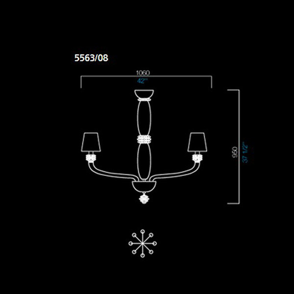 Люстра Barovier & Toso 5563/08/VI/CL/NN