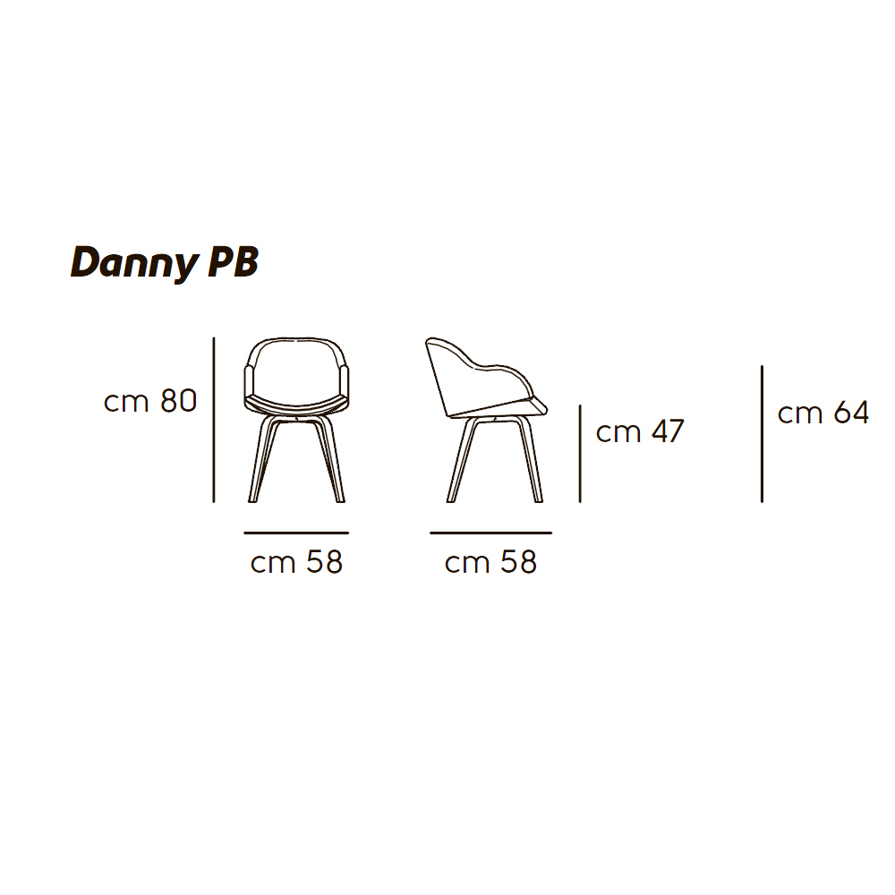 Стул Midj Danny PB L TS S1080PN