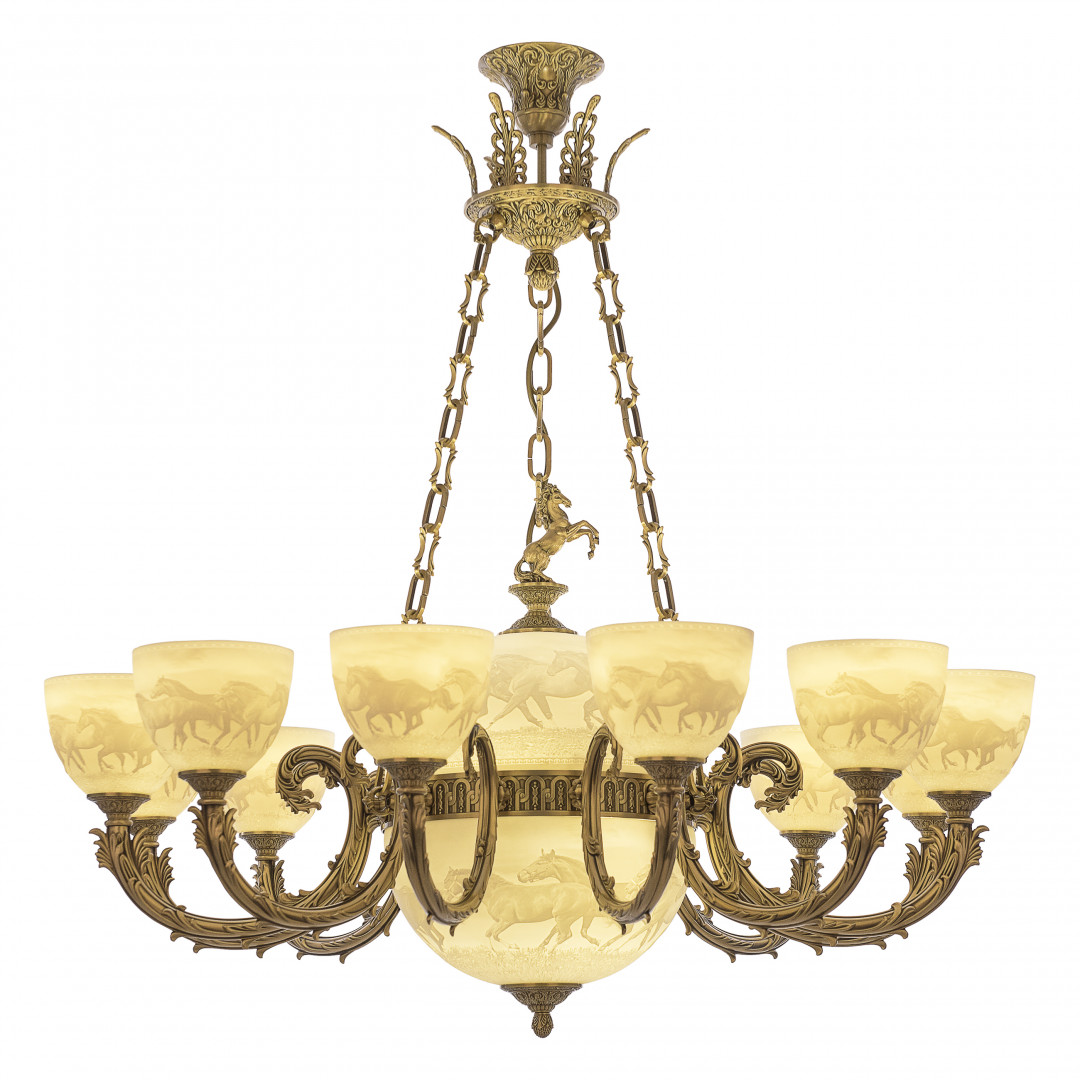 Подвесной светильник бронзовый 71009P/12/250 FP P1 U Horse Y4 FH1M