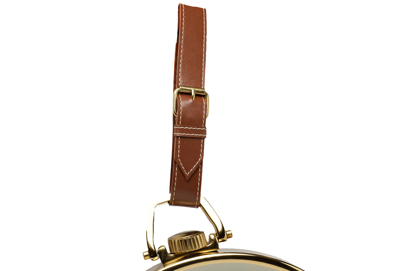 Часы настенные круглые на подвесе золотые Garda Decor 79MAL-5769-65G