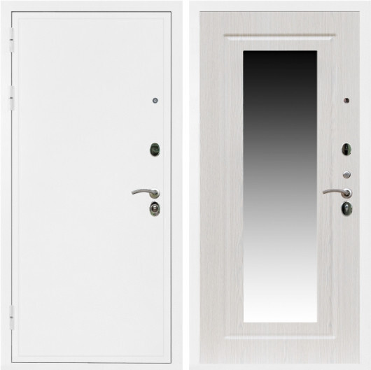 Дверь входная Graf Престиж Белая шагрень / МДФ 16 мм ФЛЗ-120 Дуб беленый