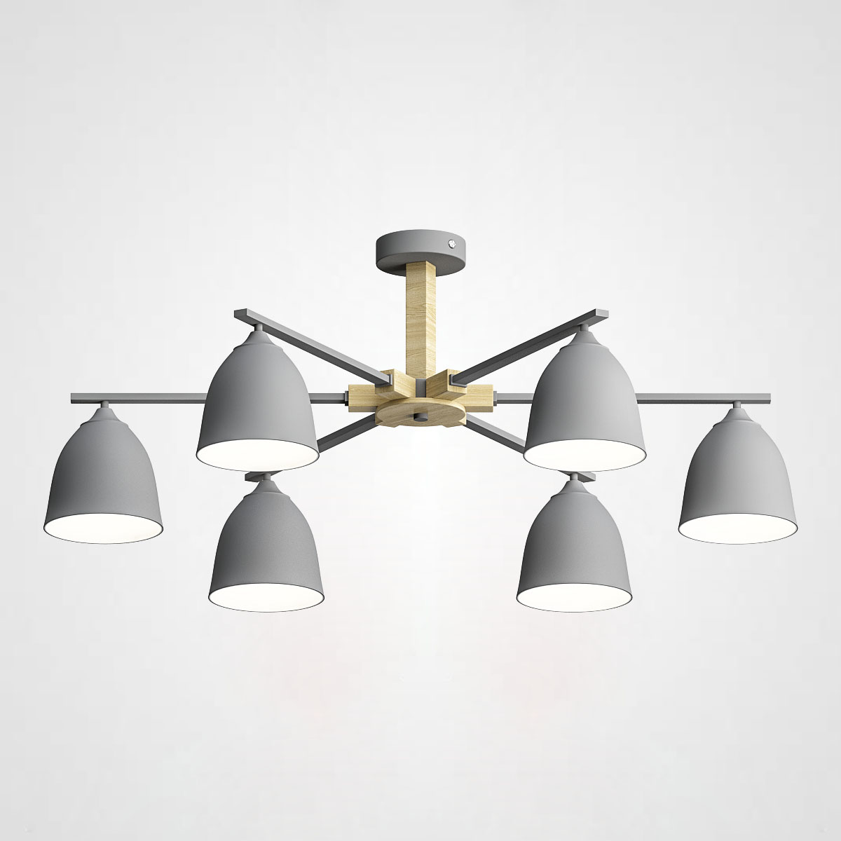 Потолочная люстра NOA 6 Gray by ImperiumLoft