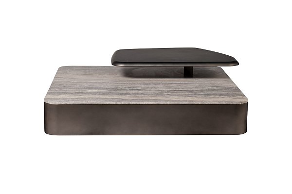 Стол журнальный квадратный мраморный с полкой Garda Decor 58DB-24079