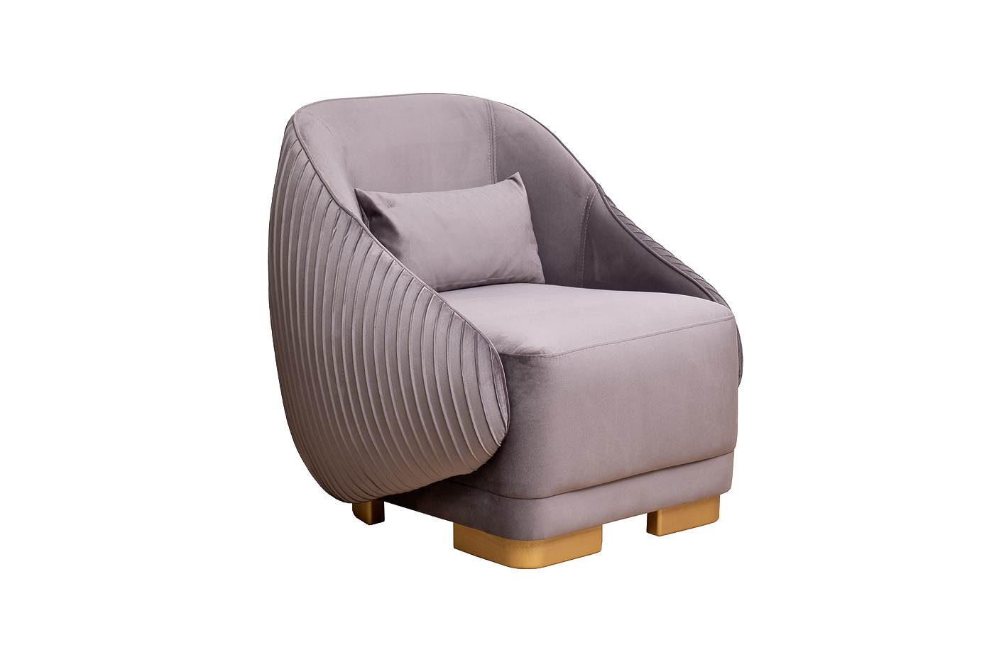 Кресло Palazzo велюровое серое Garda Decor PALAZZO-K-ROM504