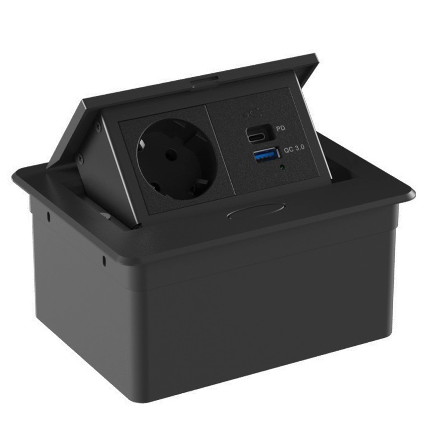 Настольныйстраиваемыйыдвижной розеточный блок Donolux DDSB4RB