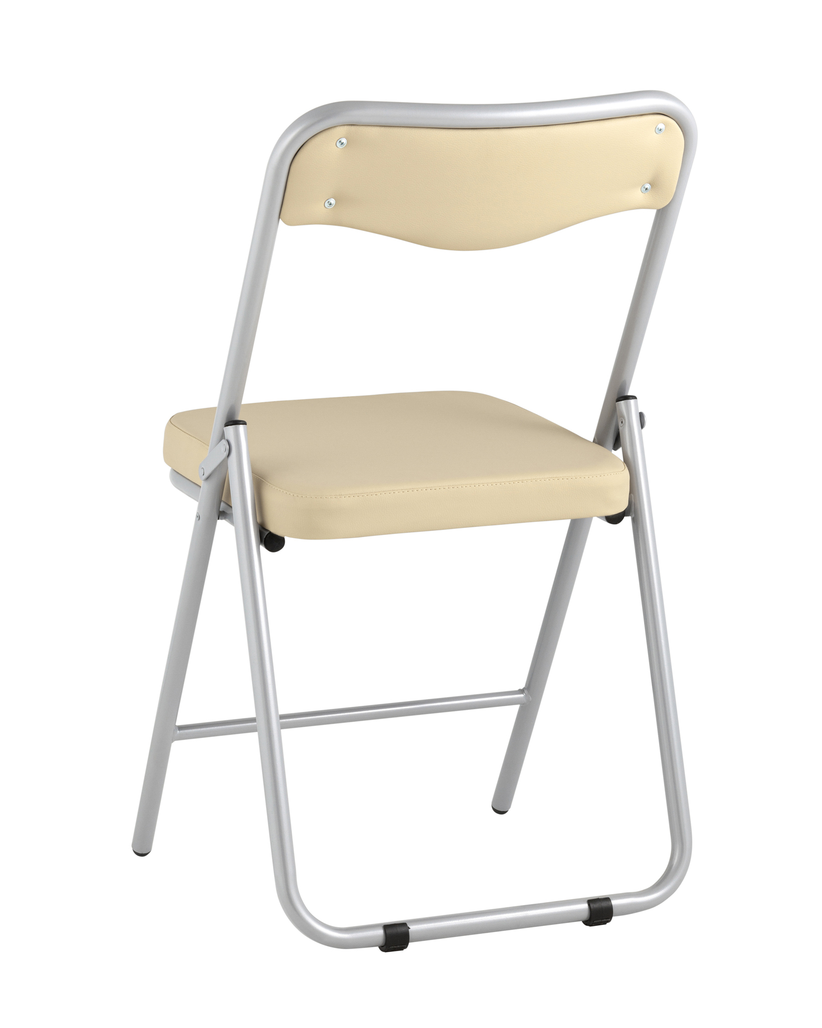 Складной стул Джонни экокожа кремовый каркас металлик Stool Group