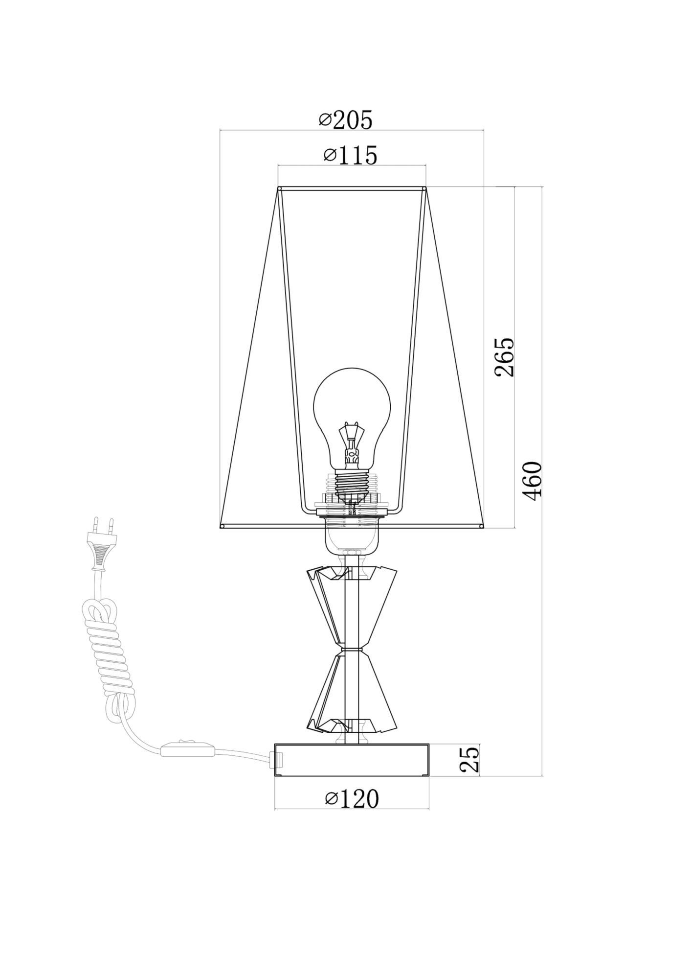 Настольная лампа Maytoni MOD078TL-01CH