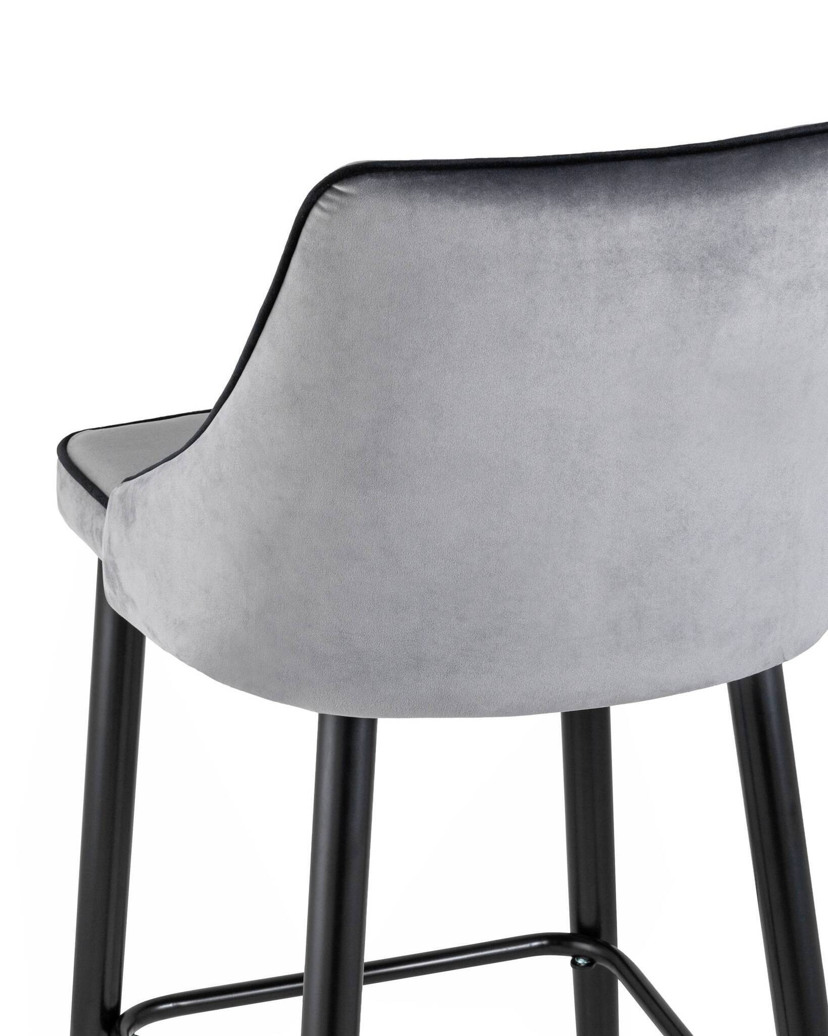 Стул барный Коби велюр серый Stool Group