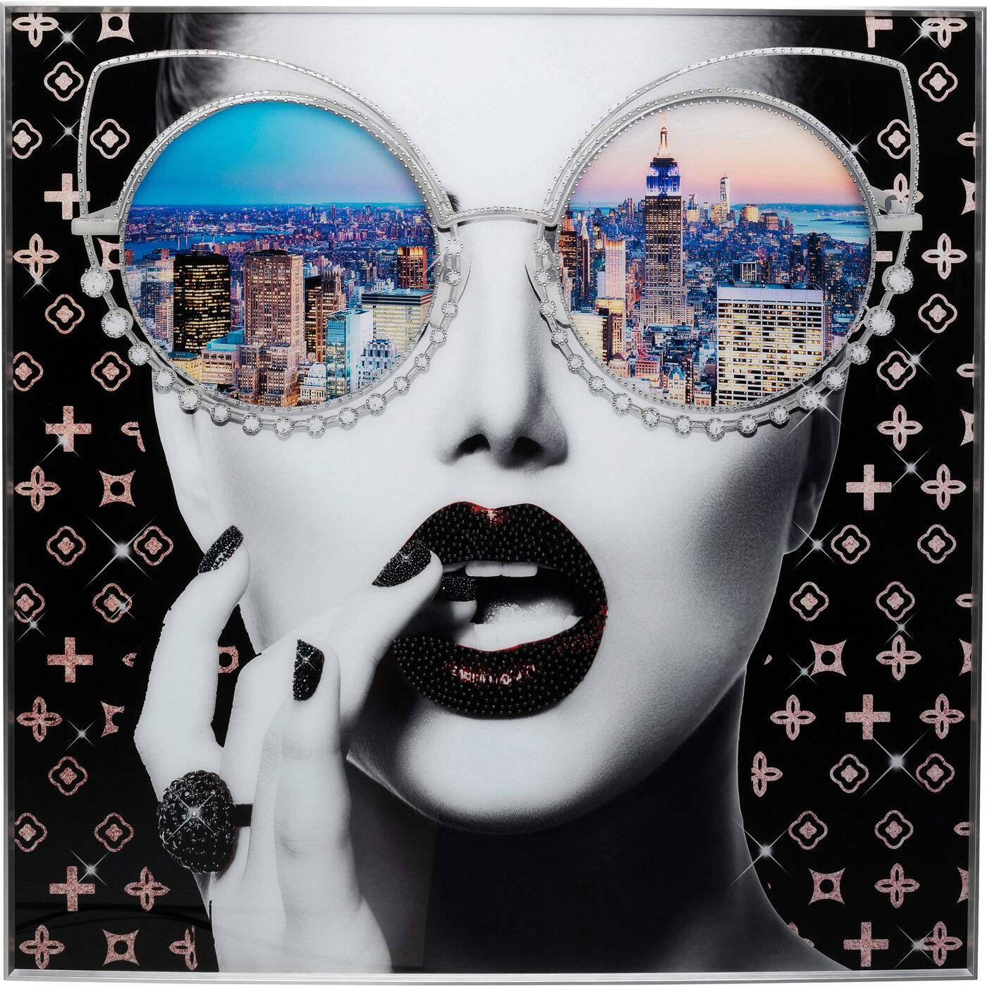 Картина в раме NY View 120x120 см KARE 56219