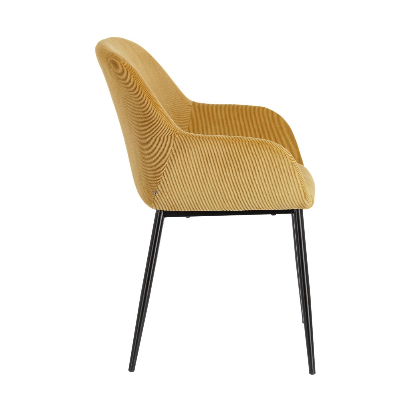 Стул Konna горчичный вельвет La Forma (ex Julia Grup)
