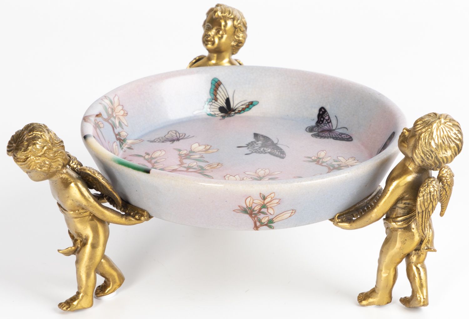 Блюдо на трех ангелах Glasar 31G2578/C914HC/HP1535