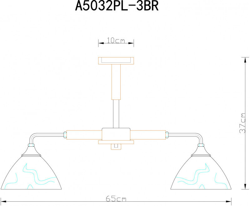 Люстра на штанге Arte Lamp A5032PL-3BR