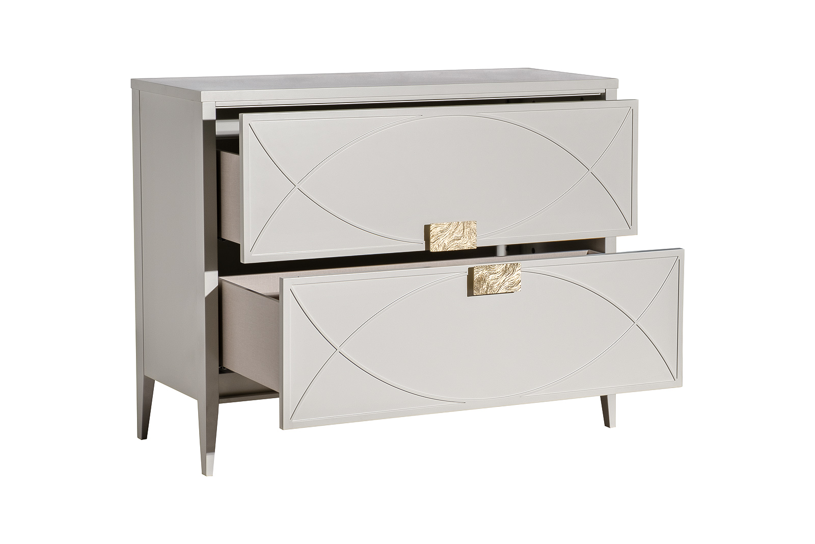 Комод бежевый 2 ящика 100*80*40 Garda Decor 151SV-000012