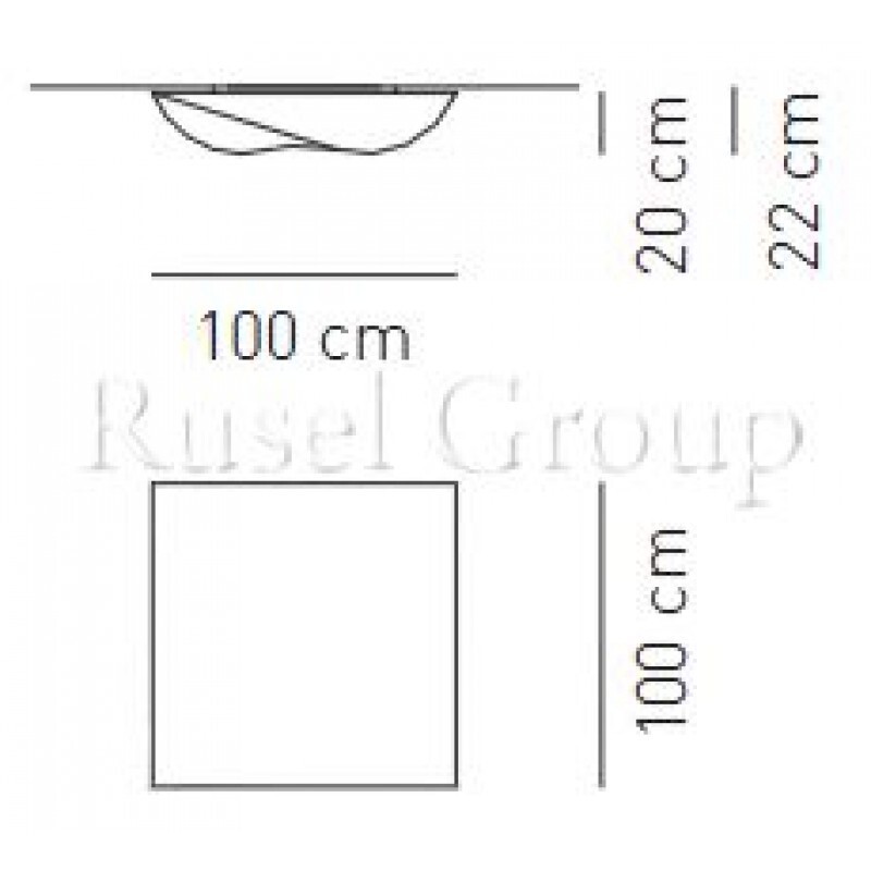 Настенно-потолочный светильник Axo Light STORMY PL 100