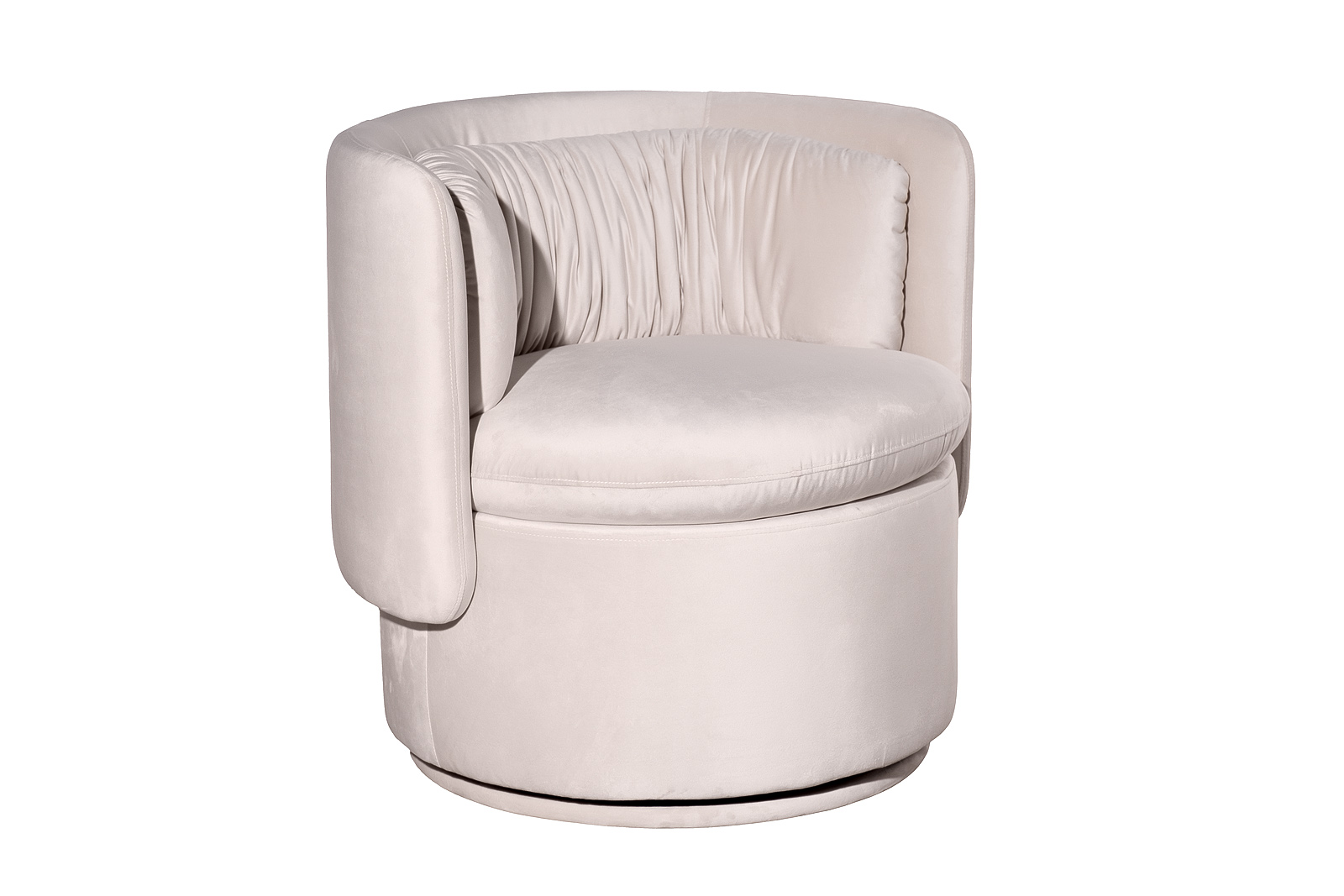 Кресло поворотное велюр кремовый 76*72*71 Garda Decor ZW-06101