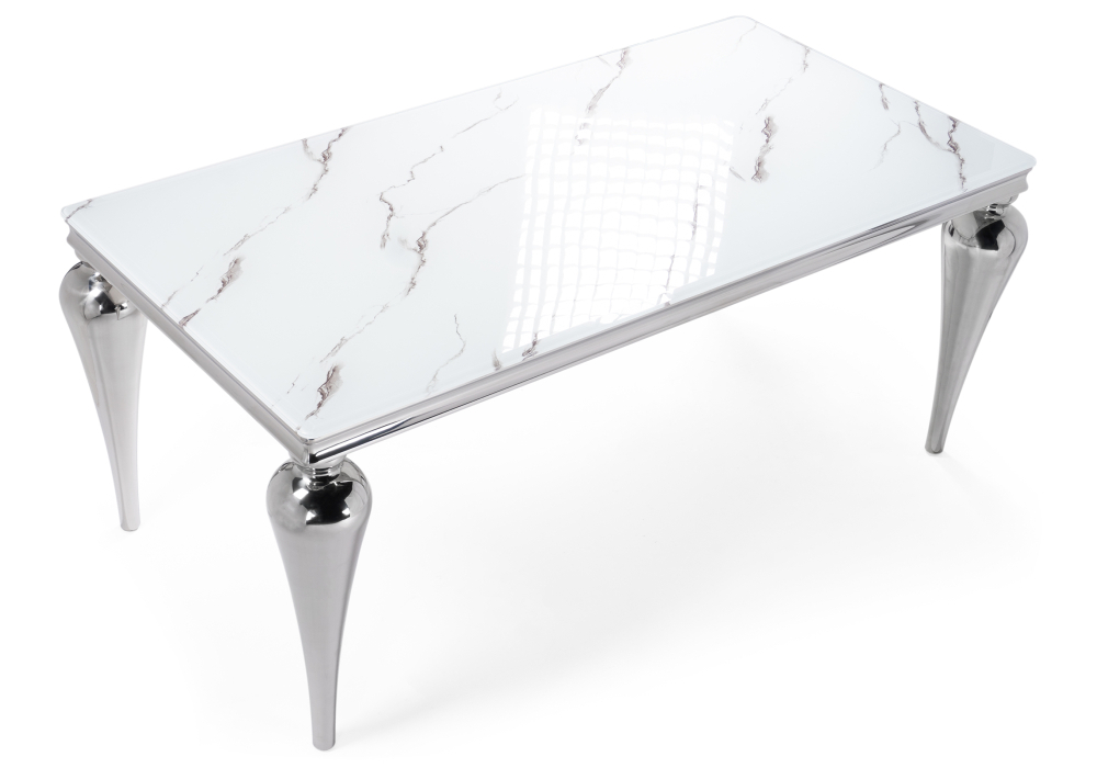 Стол стеклянный Woodville Vase белый 15305