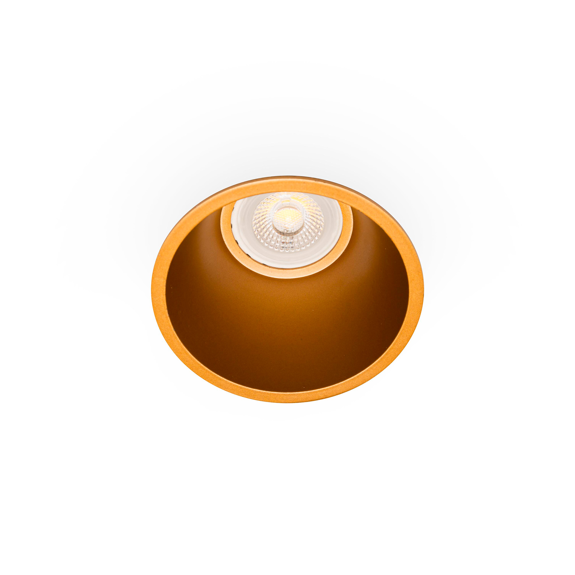 Встраиваемый круглый светильник Fresh золотой IP44 Faro