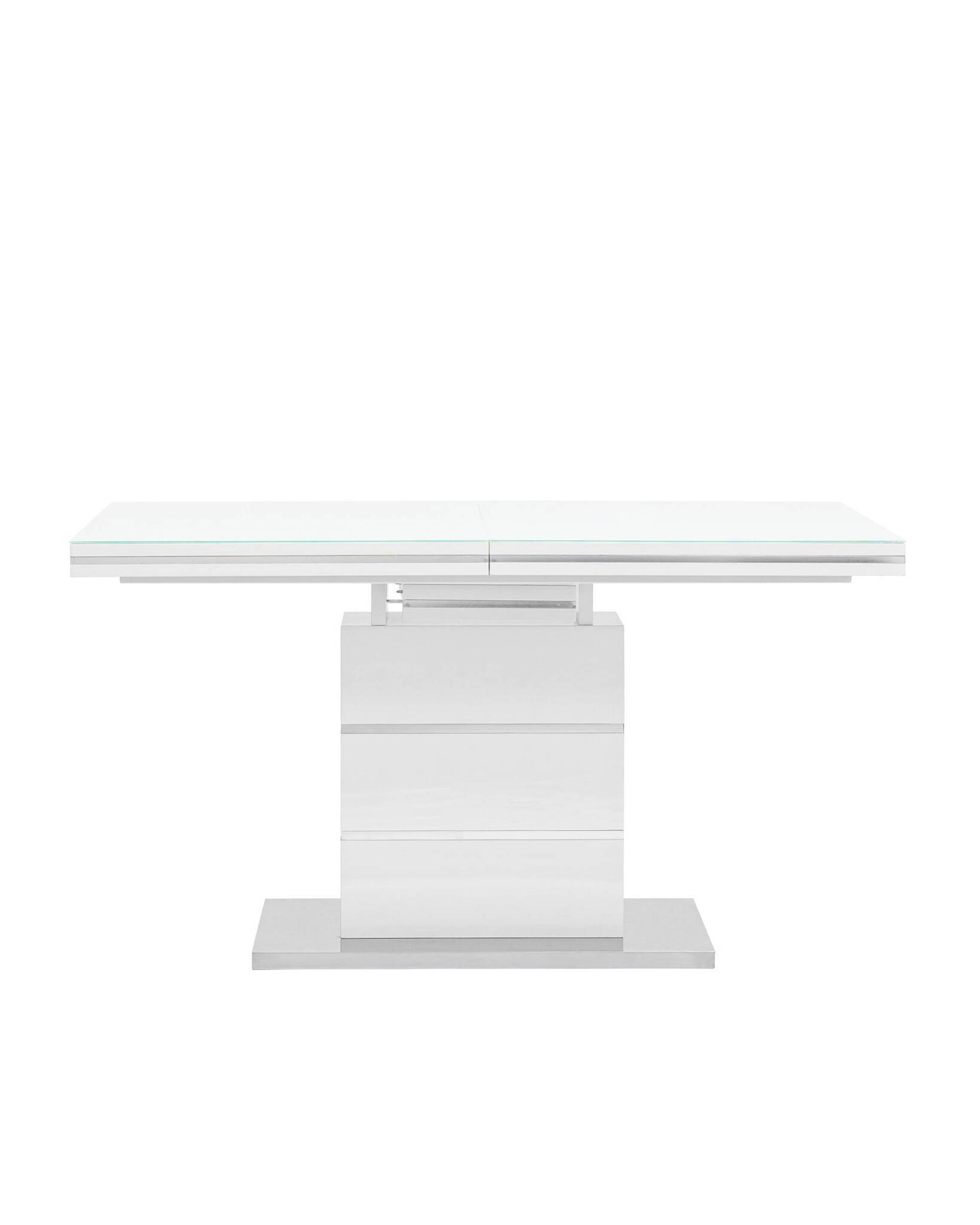 Стол обеденный Глазго раскладной 140-170*80 глянцевый белый Stool Group