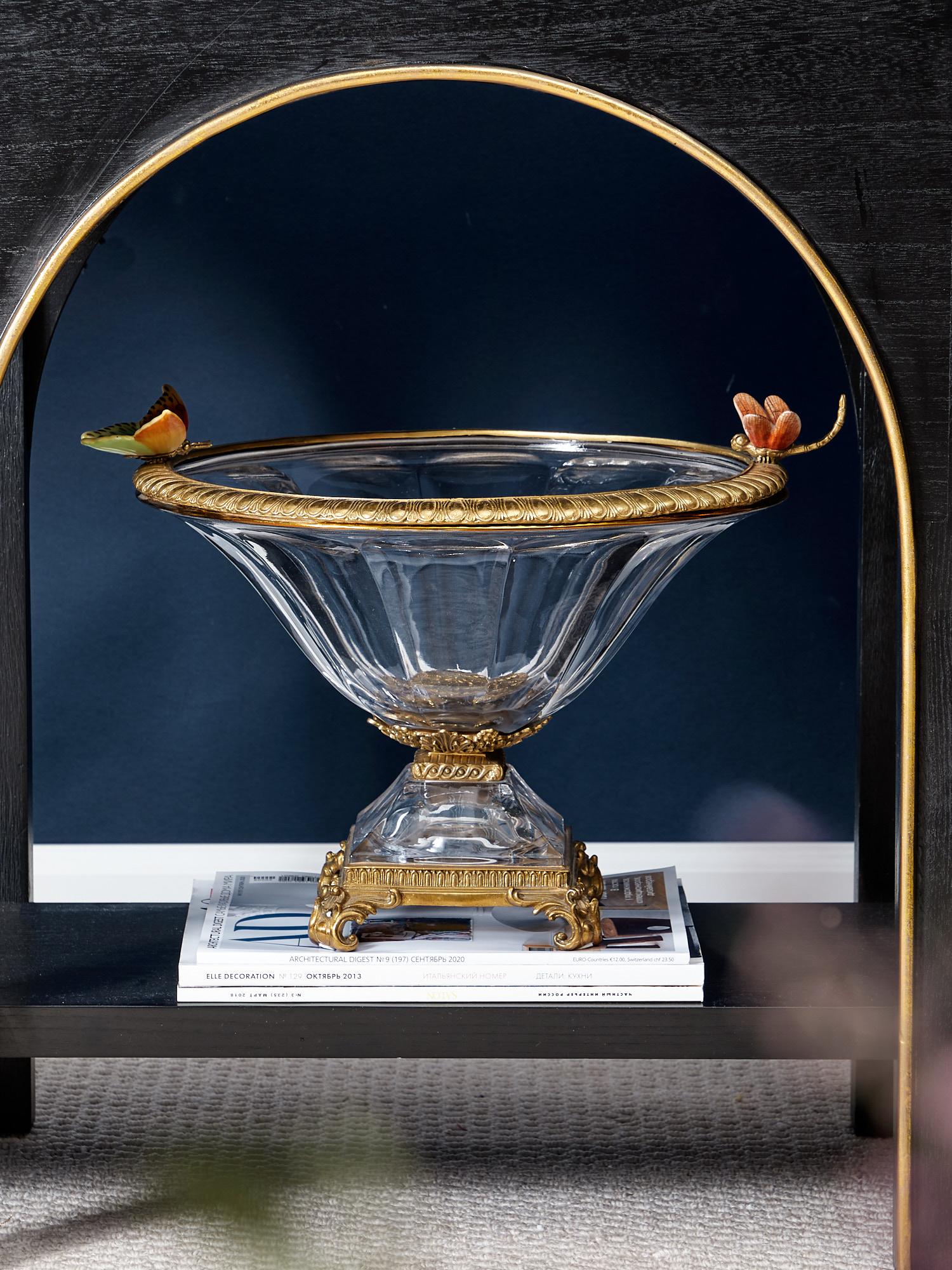 Чаша с бабочкой и стрекозой Glasar HGL379/GLASS