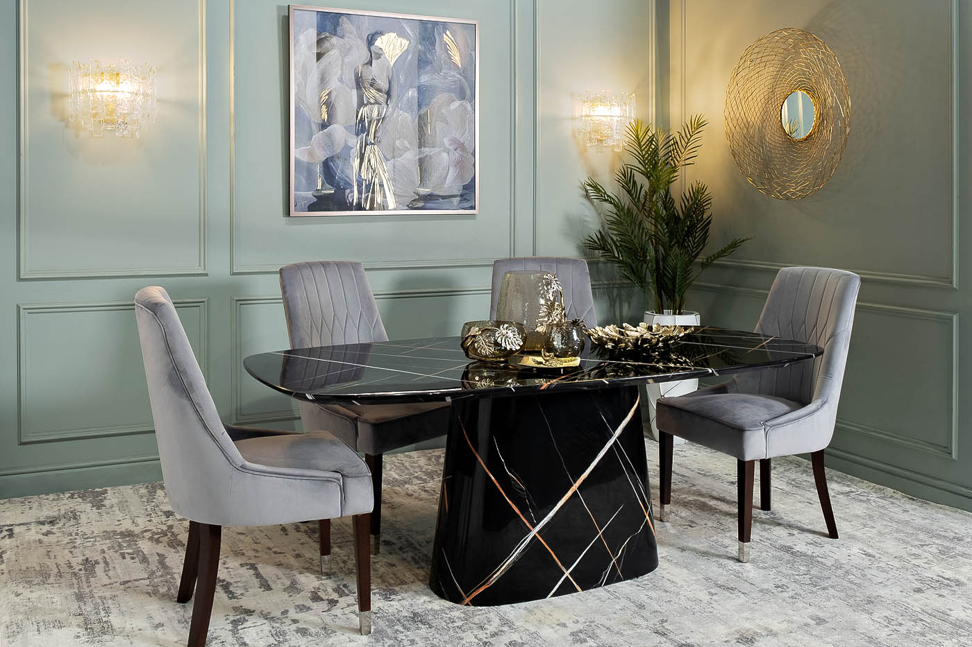 Холст Нежность-1 в багете латунь Garda Decor 89VOR-AQUARELLE41