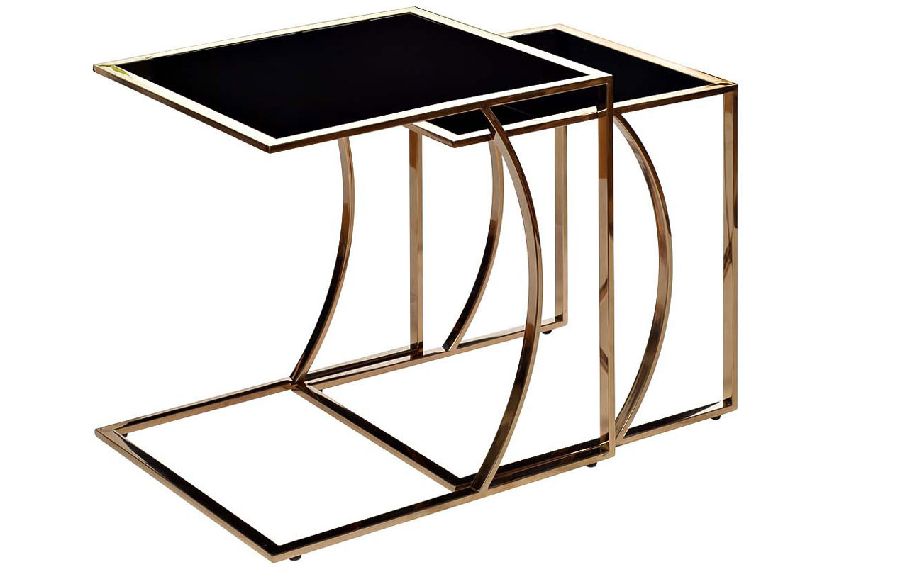 Стол журнальный приставной Garda Decor 13RXNT5076L-GOLD