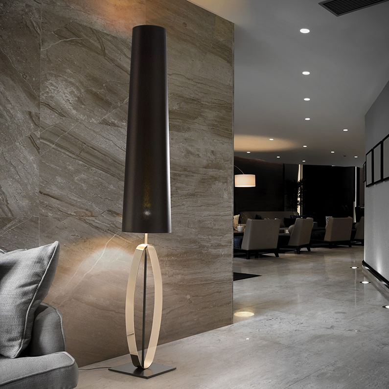 Торшер Selene Illuminazione Inari gold/black 1086-006018