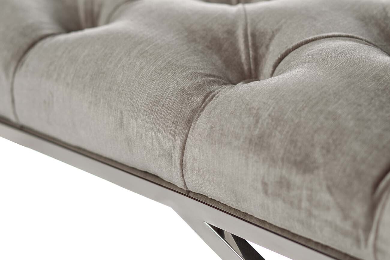 Банкетка серая велюровая Garda Decor GY-BEN7834-GR