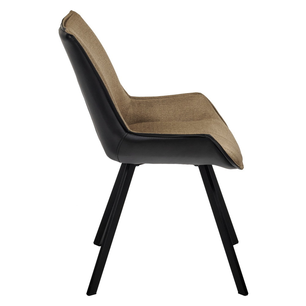 Стул Soft светло-коричневый с чёрным, рогожка Bradex Home RF 0411