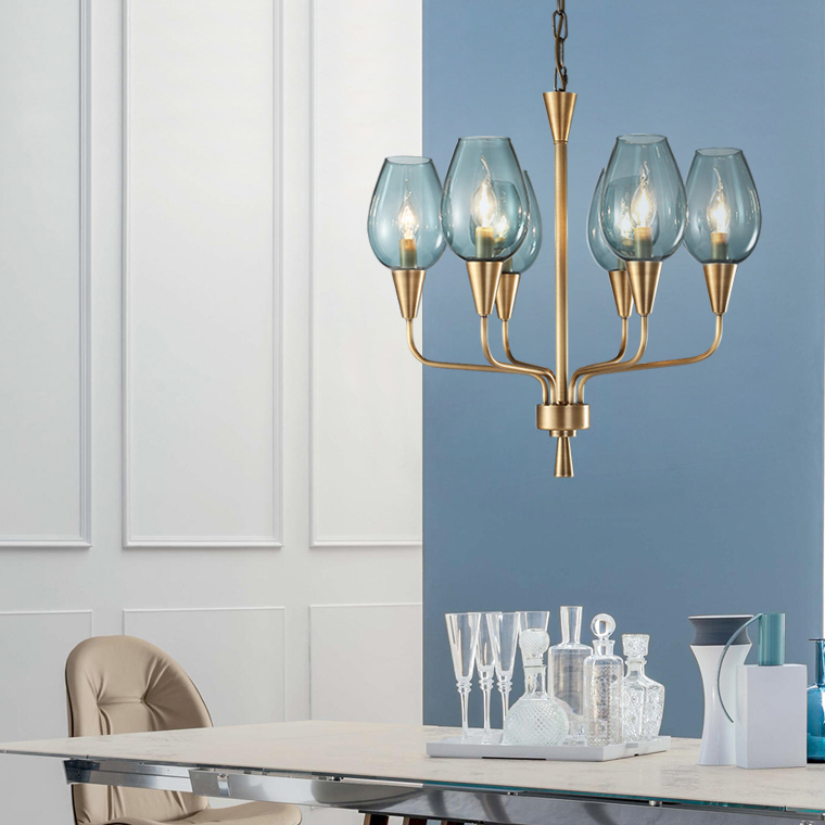 Подвесная Дизайнерская Люстра Viola 10 Прозрачный By Imperiumloft