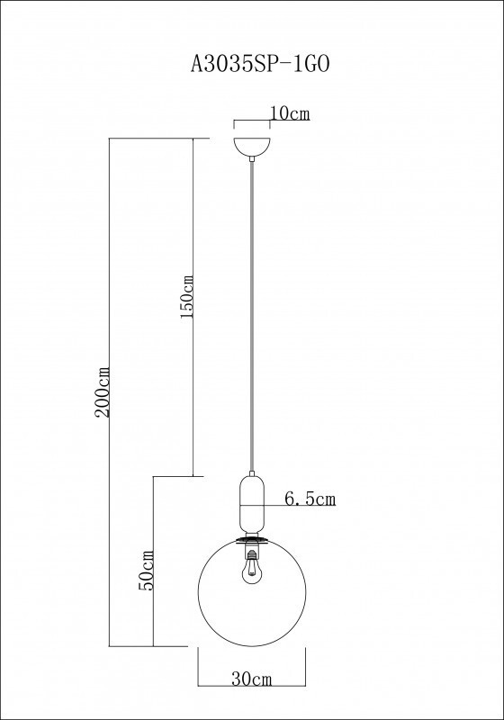 Подвесной светильник Arte Lamp A3035SP-1GO